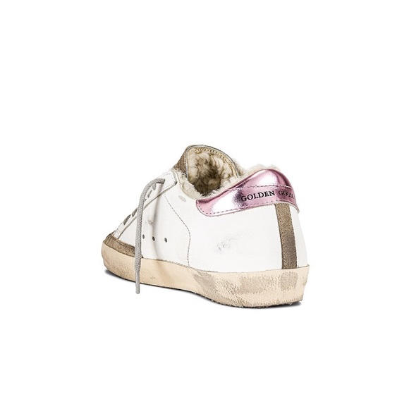 Golden Goose Superstar Shearling Sneaker White, Pink, Black NIB - Picture 9 of 13